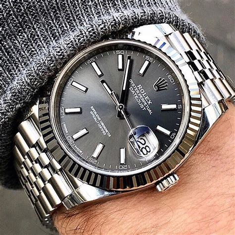 rolex uhren herren silber